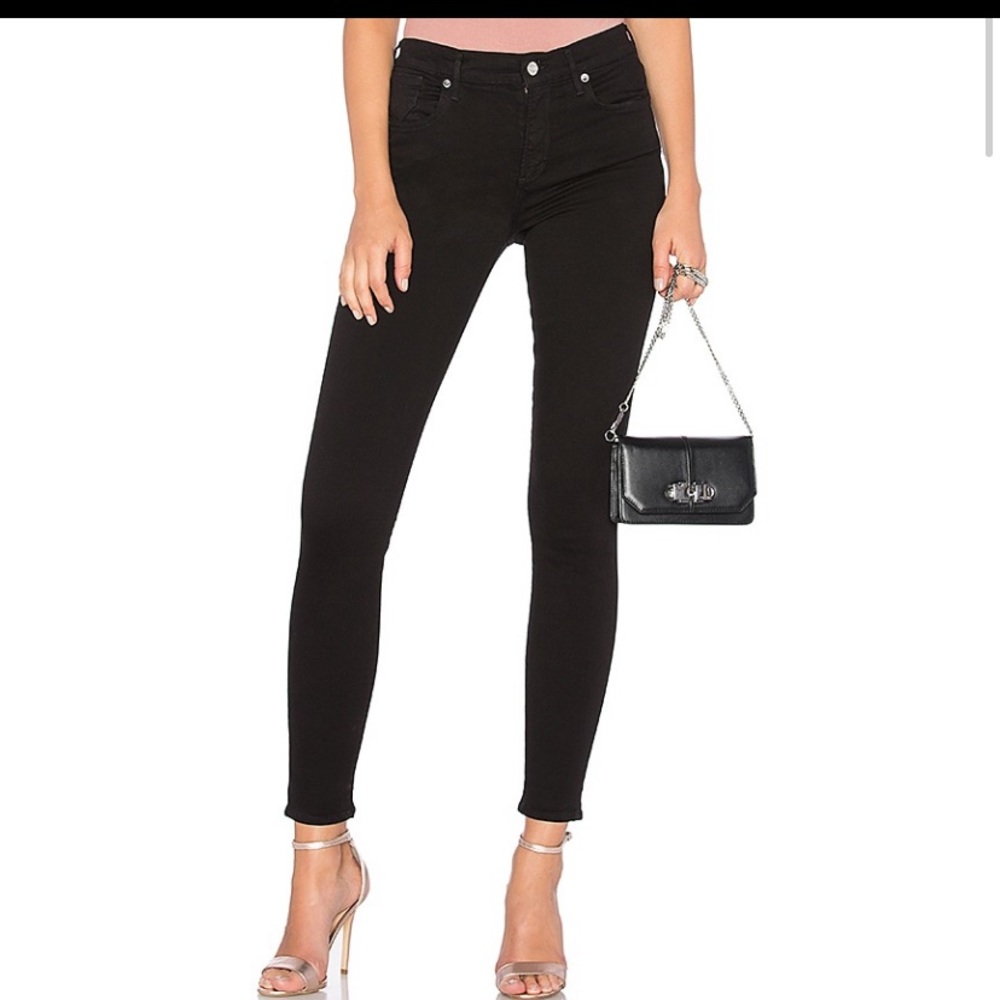 AGOLDE Sophie Skinny in Jet High rise 28 BLACK